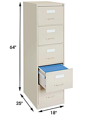 Vertical File Cabinet Legal 5 Drawer