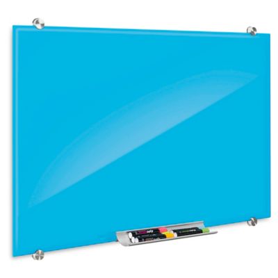 Magnetic Glass Dry Erase Board - Blue, 4 x 3' H-7806BLU