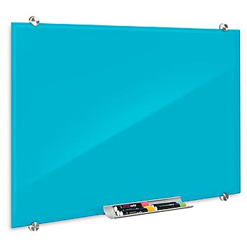 Magnetic Glass Dry Erase Board - Blue, 4 x 3' H-7806BLU