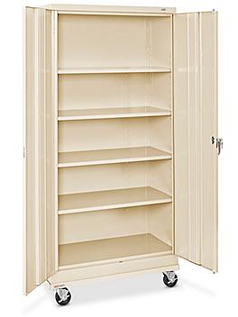 Standard Mobile Storage Cabinet - 36 x 18 x 78", Assembled, Tan H-7811AT