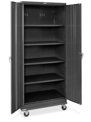 Standard Mobile Storage Cabinet - 36 x 24 x 84", Assembled, Black H-7812ABL