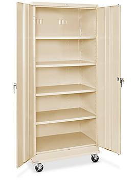 Standard Mobile Storage Cabinet - 36 x 24 x 84", Unassembled, Tan H-7812T