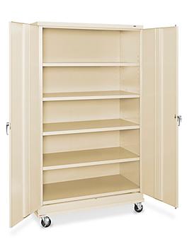 Standard Mobile Storage Cabinet - 48 x 24 x 84", Assembled, Tan H-7813AT