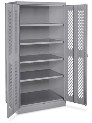 Ventilated Cabinet, 12 Gauge, 30 Yellow Bins, 36 x 24 x 78