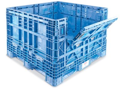 Collapsible Bulk Container 48 x 45 x 34", 1,500 lb Capacity, Blue H