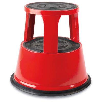 Rolling Step Stool - Red H-7846R - ULINE
