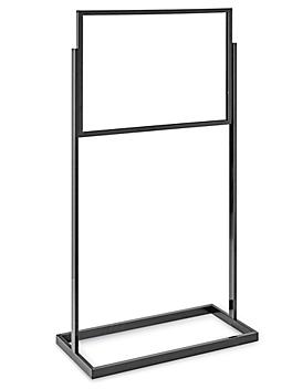 Floor Standing Sign Holder - Single Tier, 28 x 22", Black H-7871BL