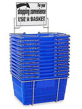 Hand-Held Shopping Baskets with Rack