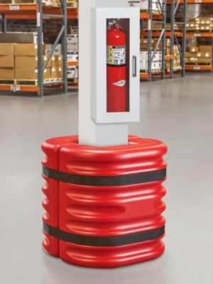 Column Protector - 8" Square, Red Mini H-7886