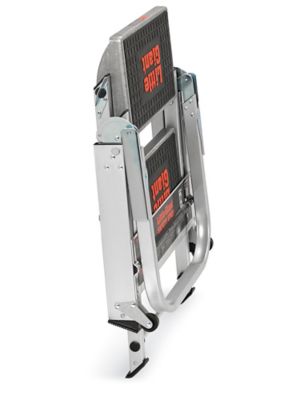 Escabeau Pliant 2 Marches Hjh OFFICE - Charge 150kg, Anti-Repli, Poignée - Blanc