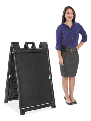 Plastic A-Frame Sign - Deluxe, 24 x 36", Black