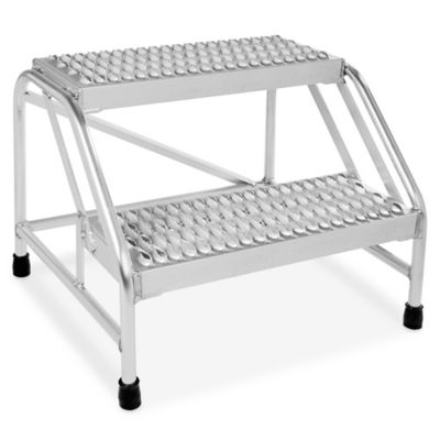 zonsopkomst sigaar steenkool Aluminum Step Stand - 2 Steps H-7905 - Uline