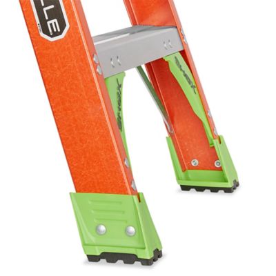 Cross Step Fiberglass Step Ladder - 10' H-7912 - ULINE