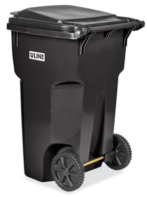 Uline Industrial Trash Liners - 65 Gallon, 2 Mil, Black S-23074