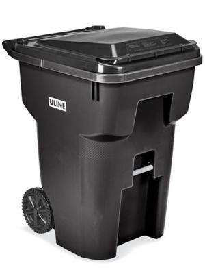  Uline Trash Can with Wheels - 95 Gallon