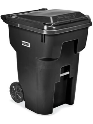 Uline Trash Can with Wheels - 95 Gallon, Blue H-7938BLU - Uline