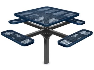 Inground Mount Picnic Table - 46" Square, Navy H-7951NB