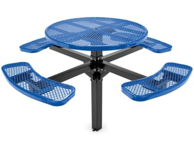 Inground Mount Picnic Table - 46" Round, Blue H-7952BLU