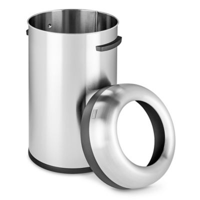 simplehuman® Open Top Stainless Steel Trash Can - Round, 21 Gallon