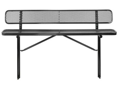 Inground Mount Bench with Back - 6'