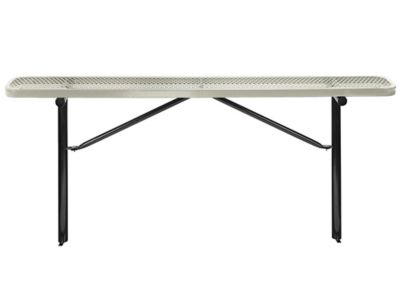 Inground Mount Bench without Back - 6', Beige H-7970BE