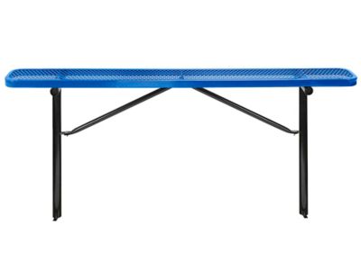 Inground Mount Bench without Back - 6', Blue H-7970BLU
