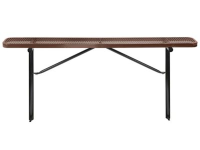 Inground Mount Bench without Back - 6', Brown H-7970BR