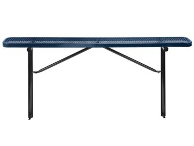 Inground Mount Bench without Back - 6', Navy H-7970NB