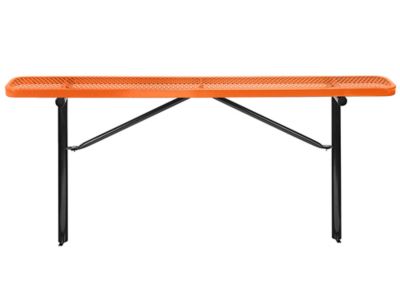 Inground Mount Bench without Back - 6', Orange H-7970O