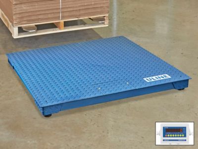 48 inch x 60 inch (4' x 5') Heavy Duty Floor Scale with Ramp & Printer 2500 lbs x .5 lb