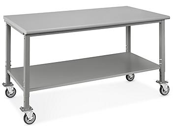 Mobile Heavy-Duty Packing Table - 72 x 36", Laminate Top H-8020-LAM