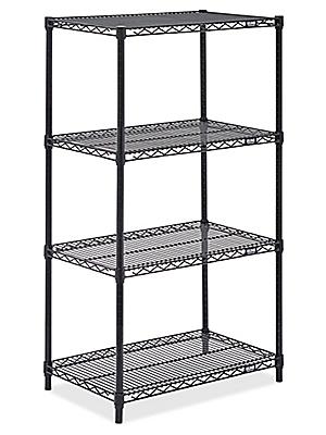 Black Wire Shelving Unit 30 X 18 54, Uline Wire Shelving Assembly Instructions