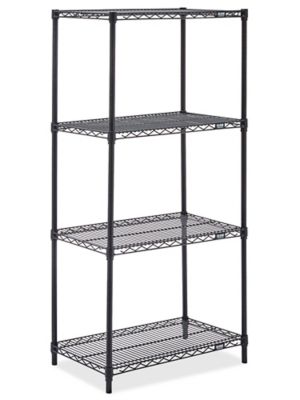 Black Wire Shelving Unit - 30 x 18 x 63" H-8021-63