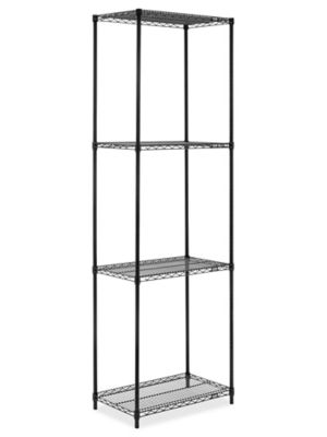 Black Wire Shelving Unit - 30 x 18 x 96" H-8021-96