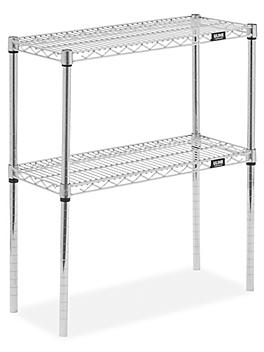 Two-Shelf Wire Shelving Unit - 30 x 12 x 34"