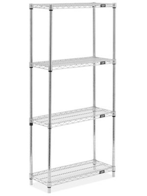 Chrome Wire Shelving Unit 30 x 12 x 63" H802463 Uline