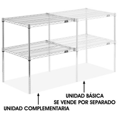Unidad Complementaria para Estantería de Alambre de Dos Repisas - 30 x 24 x 34", H-8025-34AC Cromada