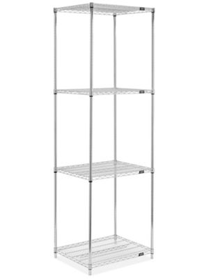 Chrome Wire Shelving Unit - 30 x 24 x 96" H-8025-96