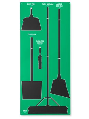 Uline 5S Dry Zone Shadow Board - Green H-8043G