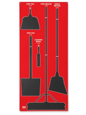 Uline 5S Dry Zone Shadow Board - Red H-8043R