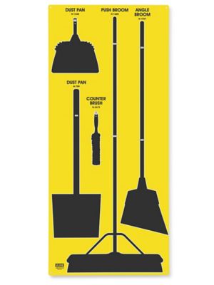Uline 5S Dry Zone Shadow Board - Yellow H-8043Y