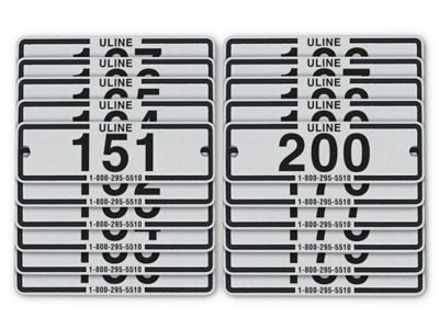 Industrial Locker Number Plates #151-200 H-8058