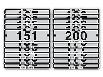 Industrial Locker Number Plates #151-200 H-8058