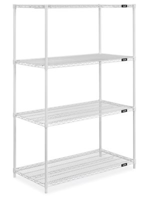 White Wire Shelving Unit 48 x 24 x 72" H8127 Uline