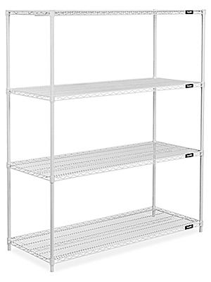 White Wire Shelving Unit 60 X 24 72, Uline Shelving Assembly