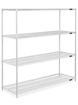 White Wire Shelving Unit 72 X 24, Uline Chrome Wire Shelving Instructions