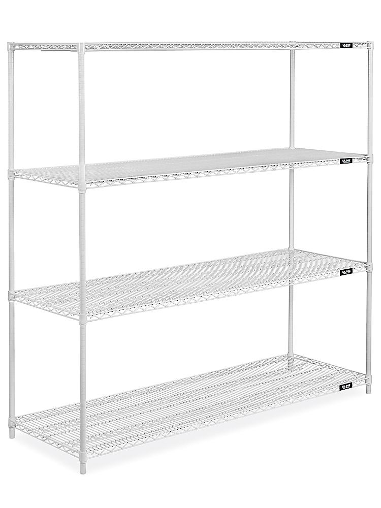White Wire Shelving Unit 72 X 24, Easy Home Wire Shelving