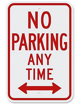 "No Parking Any Time" Sign - 12 x 18"