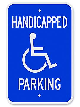 "Handicapped Parking" Sign - 12 x 18"