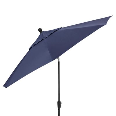 kohls navy and white 9-foot patio umbrella SAFAVIEH Outdoor - Vienna Double-Top - & Canopy - Brown Aluminum Pole - Scalloped Striped Vented Design quality pieces Pure Garden 9ft Striped Patio